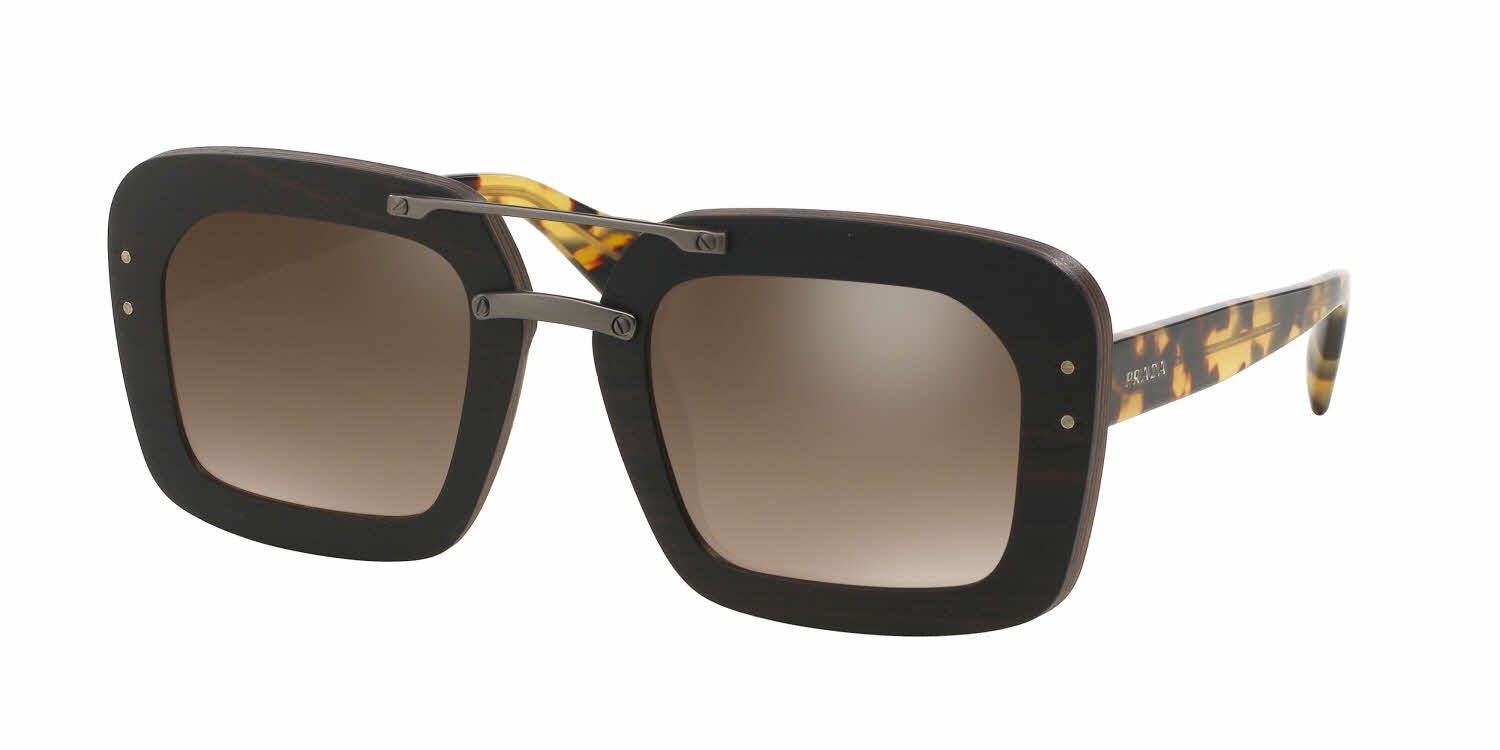 Prada SPR 30R UBT-4O2-Women Sunglass Wood-Brown Tortoise/Light Gold-GL
