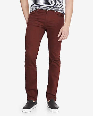 Express-Men Slim Fit Rocco Skinny Leg-Burgundy- SHW