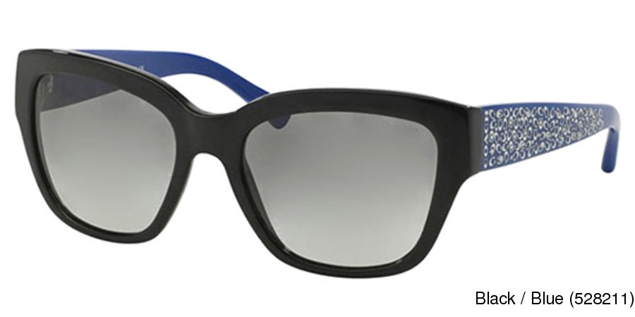 Coach 8143B 528211-Women Cat Eye Sunglass Black/Blue-GL