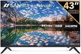 Sansui - 43" 4k UHD LED Android Smart TV In Black