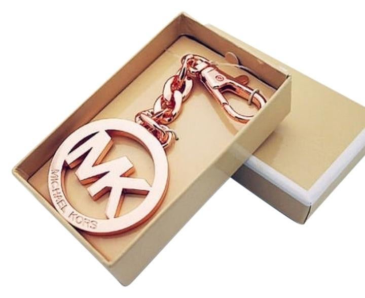 Michael Kors 35H0TKCK1N Key Charm Key Chain Fob Rose Gold Medallion-GL