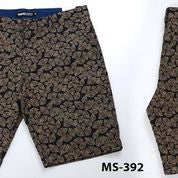 Mahi Mahi MS-392 Men Bermuda Slim Stretch Twill Short Pants Leaf Navy-GL/SHW