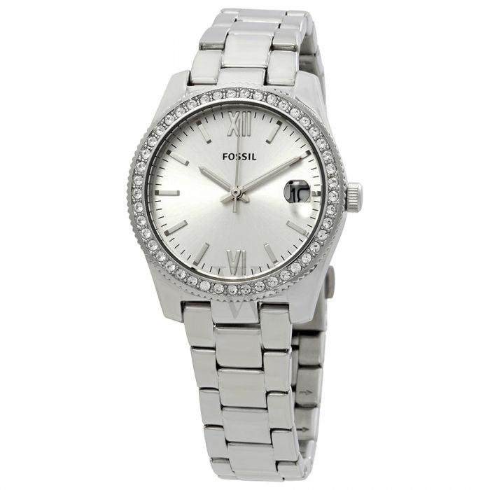 Fossil ES4317 Women Scarlette Stainless Steel Silver-Tone Dial Watch-GL