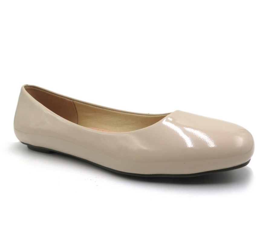 Pierre Dumas Moni-65 Woman Slip on Round Toe Pump-Nude Patent