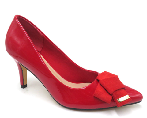Pierre Dumas Bloom-11 Women Slip On Pointed Toe Heel Shoe -Red