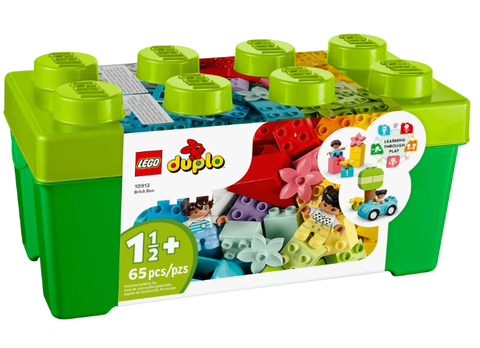 LEGO Duplo Classic Brick Box Building Set with Storage 10913, Toy Car, Number Bricks and More, Learning Toys for Toddlers, Boys & Girls 18 Months Old