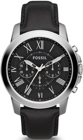 Fossil FS4812 Men Grant Chronograph Leather Band Watch