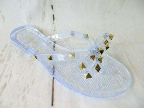 Ann More Barcelona Woman's Thong Flip Flop Slip on Jelly Sandal Clear