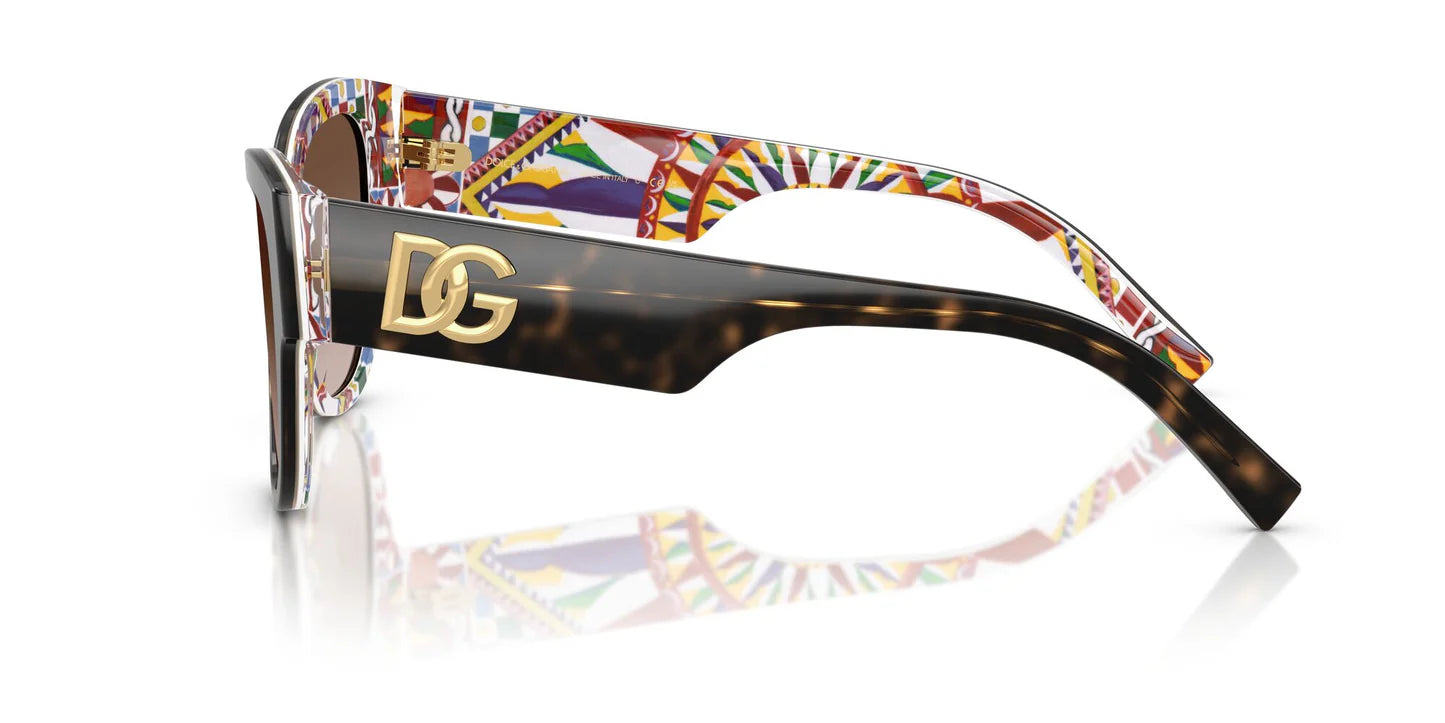 DOLCE & GABBANA ODG4449 32171354 Havana On White Barrow/Brown Gradient