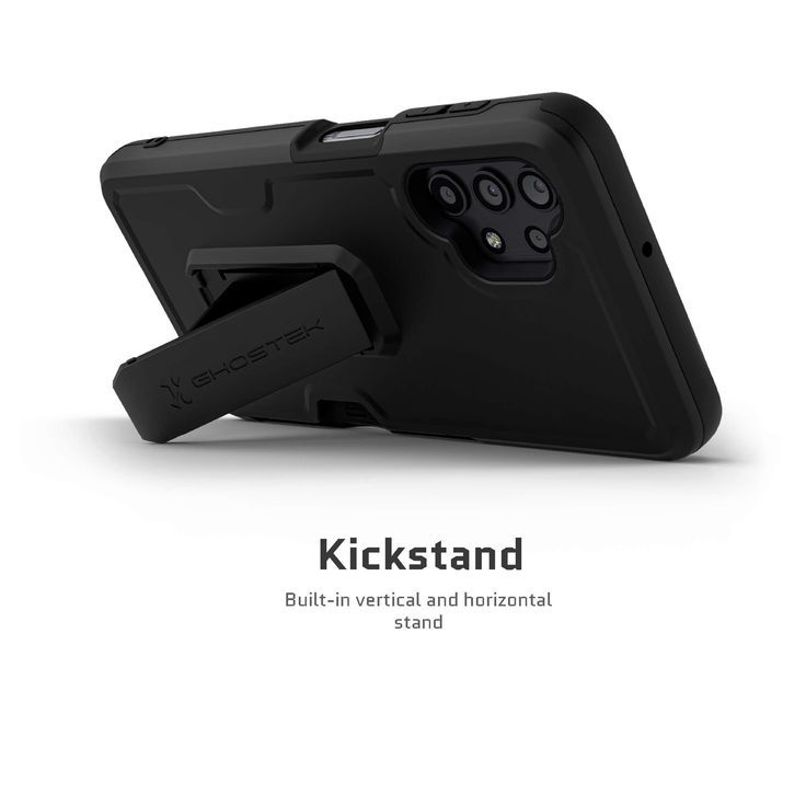 Ghostek Iron Armor Series Galaxy A32 5G Case with Belt Clip – Matte Black Rugged Shockproof Cover
