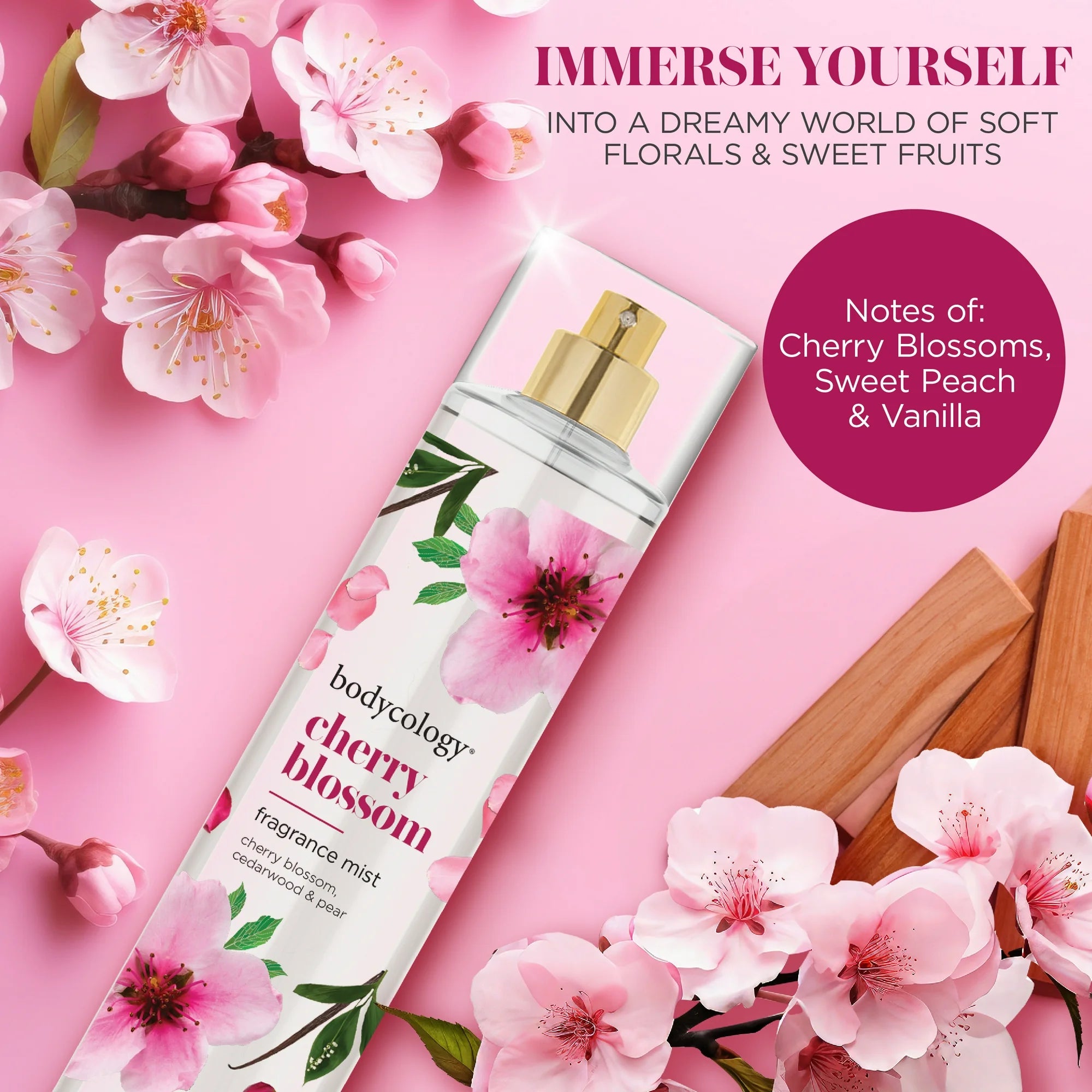 Bodycology Cherry Blossom  Fragrance Mist 8oz