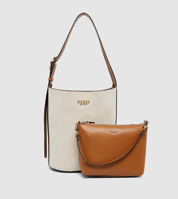 Guess Nicolette Shoulder Bag Set Caramel