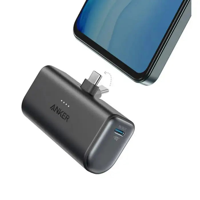 Anker Nano 5000mAh 22.5W Black Power Bank with Built-in USB-C Connector- A1653H11-1