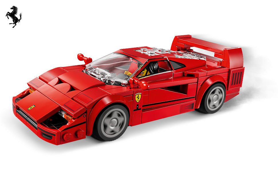 LEGO Speed Champions Ferrari F40 Supercar, Toy Car Model Building Set with Driver Minifigure, Collectible Ferrari Toy for Kids Ages 9 and Up, 76934