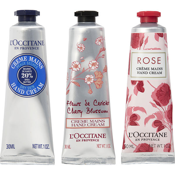 L'Occitane Lovelier 30ml Hand Cream Set - Rose Velvet + Peony + Shea Butter