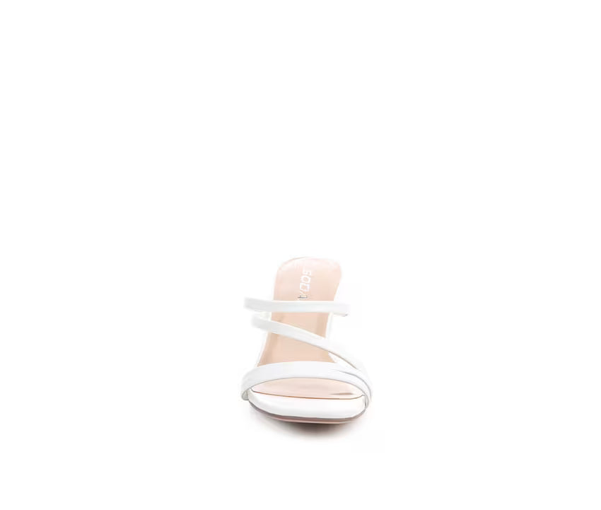 Soda  Denali Women's White PU Dress Sandal