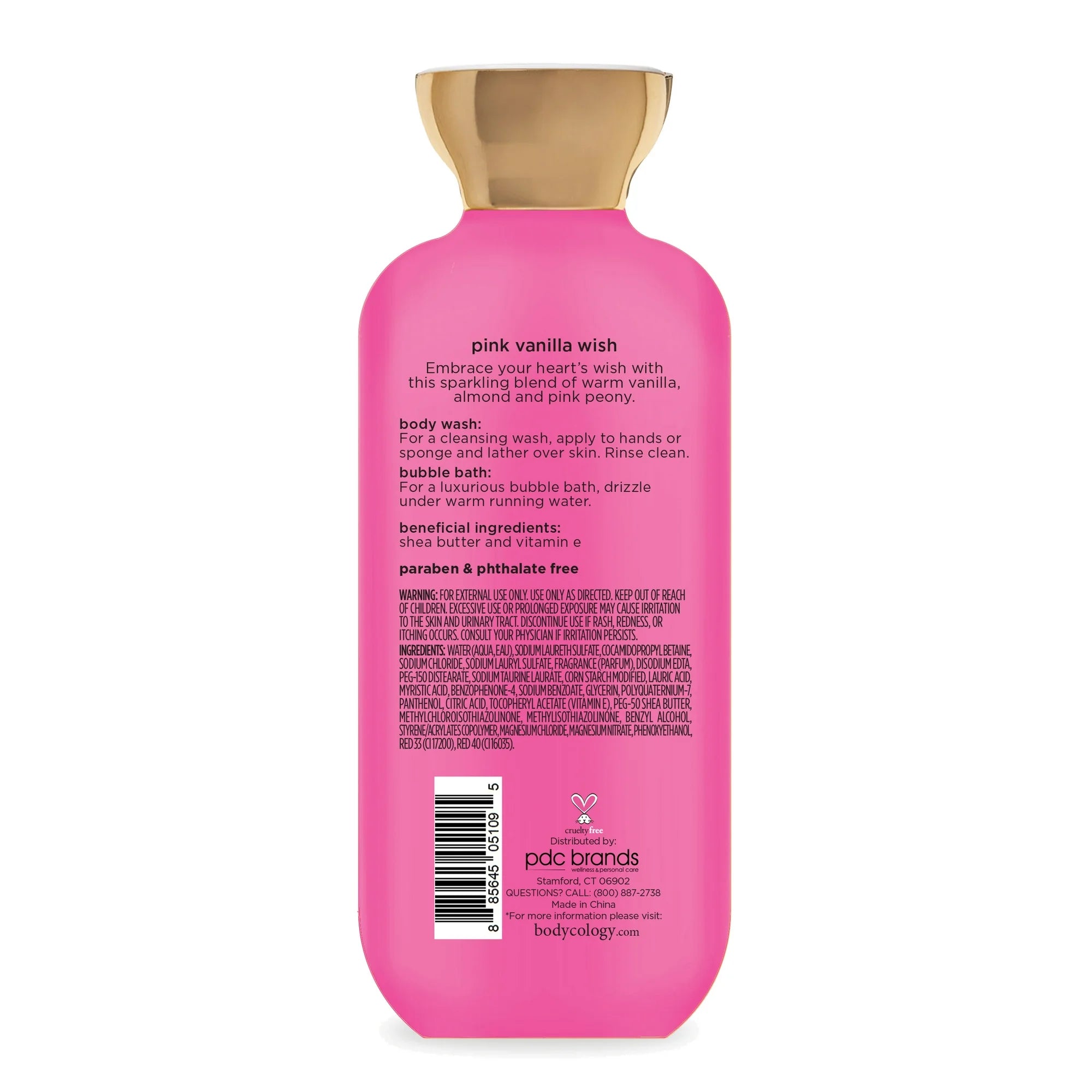 Bodycology Pink  Vanilla 2in1 Body Wash 16oz