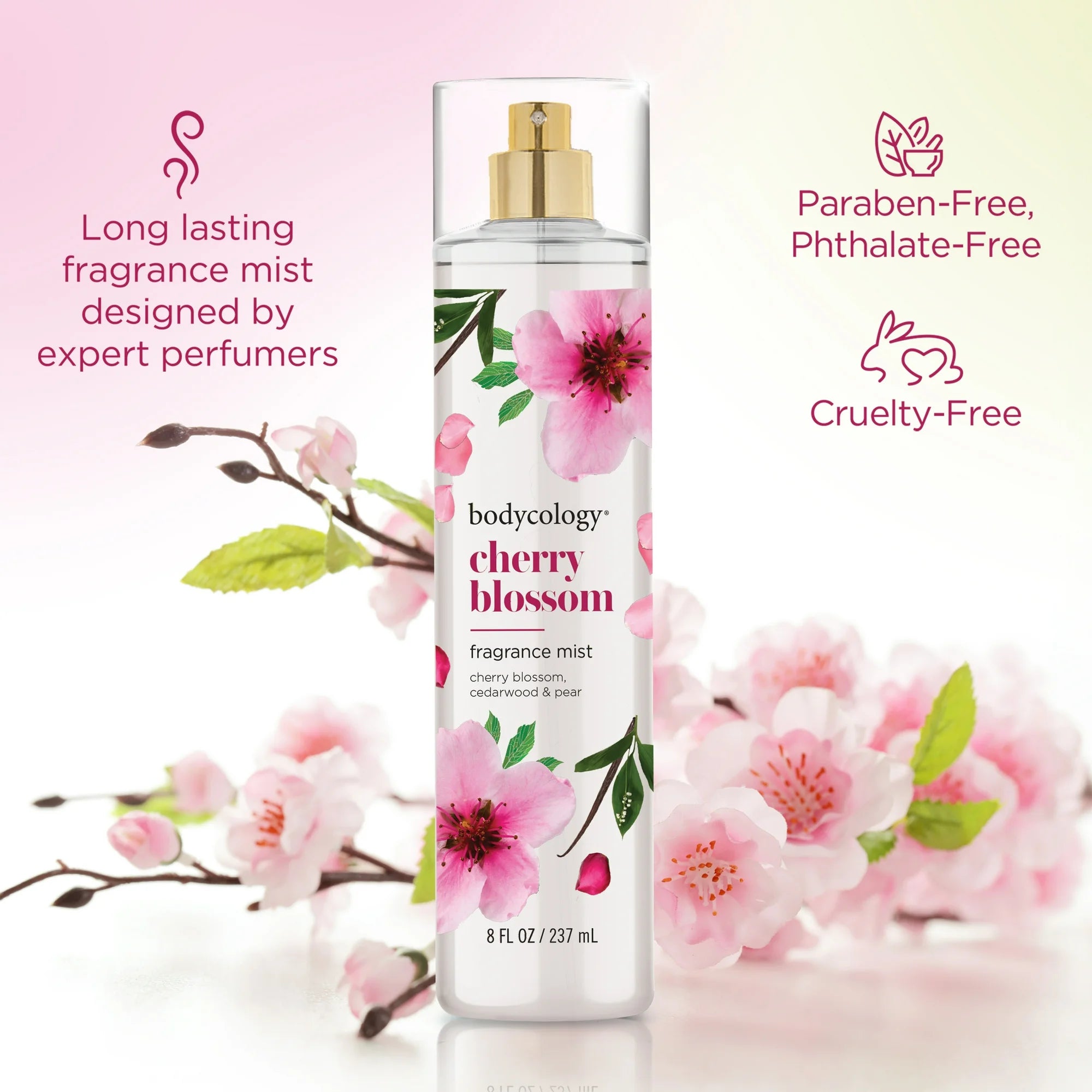 Bodycology Cherry Blossom  Fragrance Mist 8oz