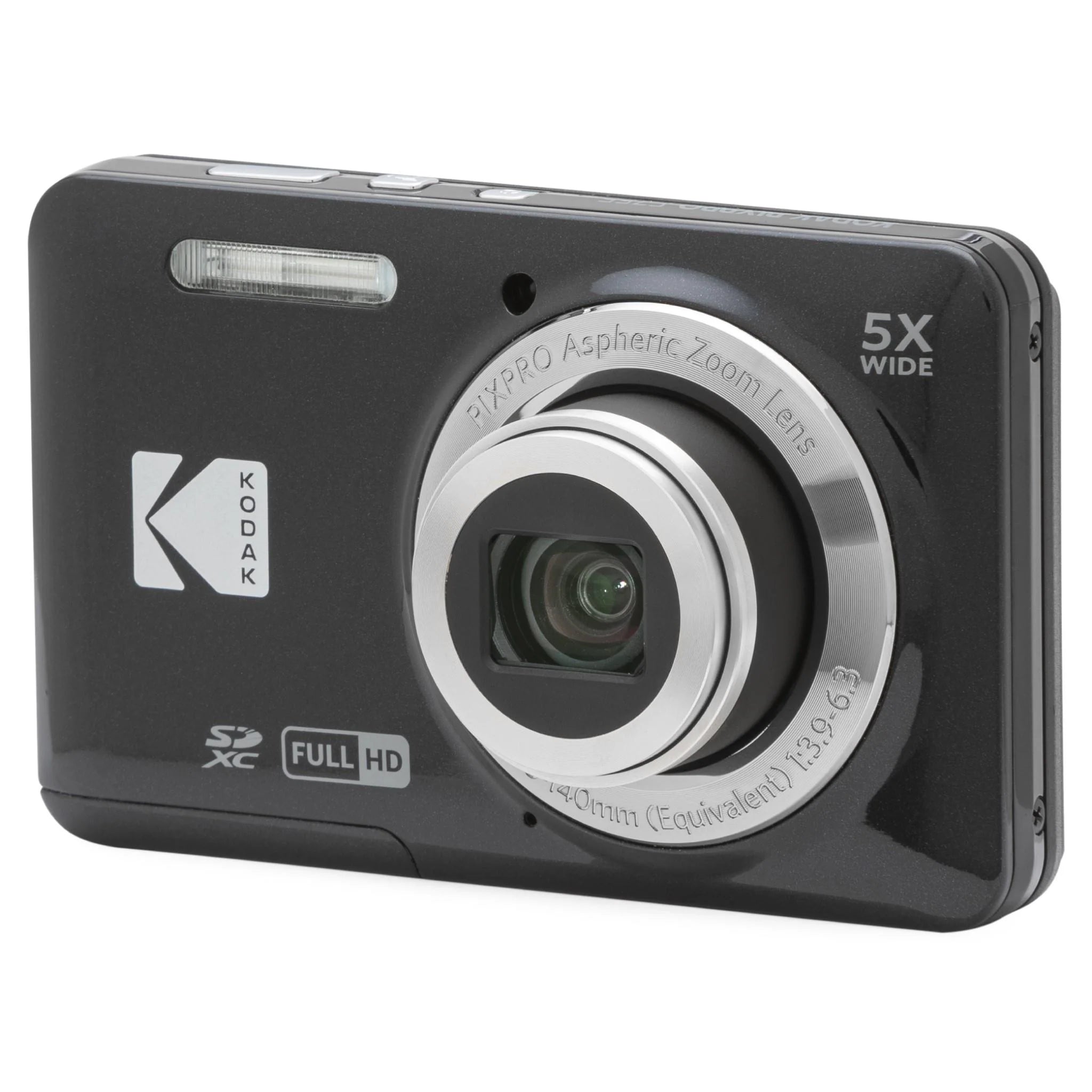 Kodak PIXPRO FZ55 Digital Camera Black – 16MP Compact Camera with 5X Optical Zoom