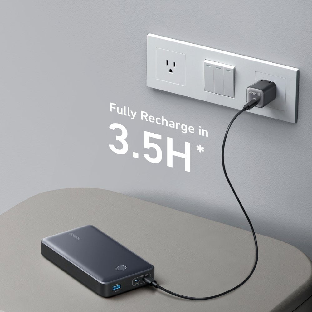 Anker 537 Black 24000mAh , 3-Port, 65W Power Bank (A1379H11-1)
