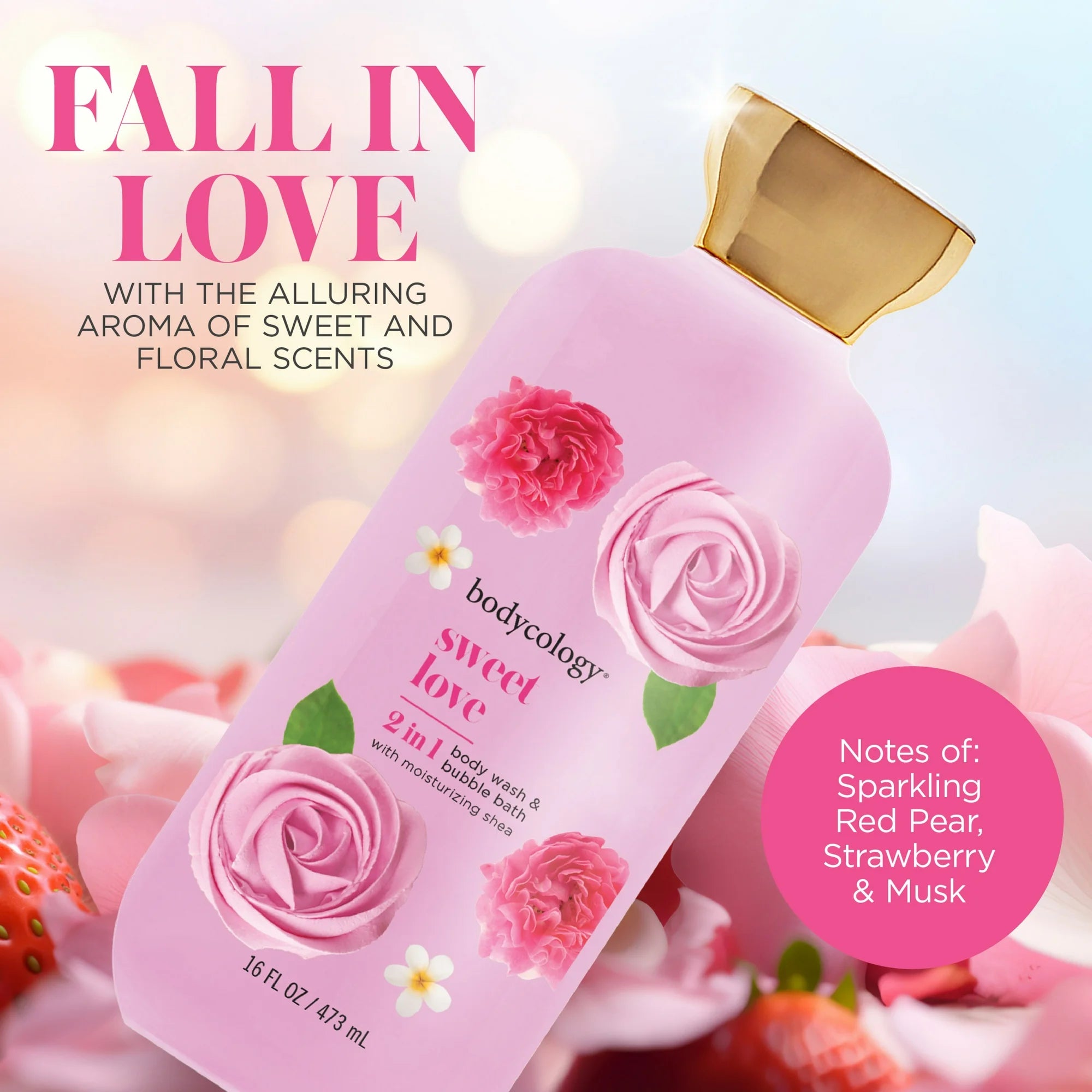 Bodycology Sweet Love  2in1 Body Wash 16oz