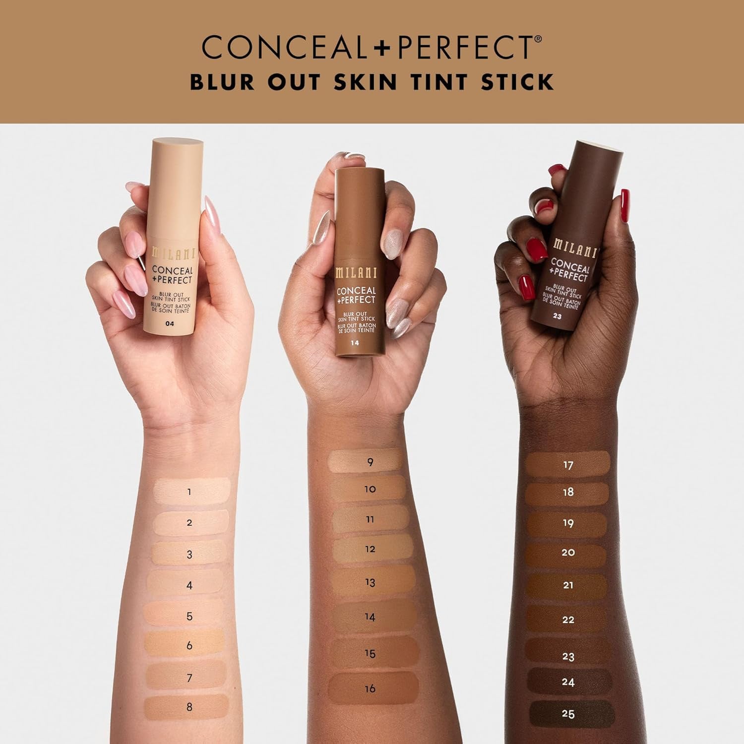 Milani Conceal + Perfect Skin Tint Stick & Blur Out Concealer
