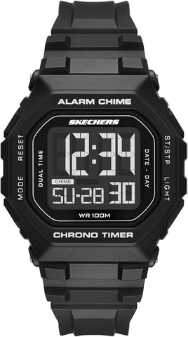 Skechers Men's Whitfield Digital Black Polyurethane Watch- SR1185