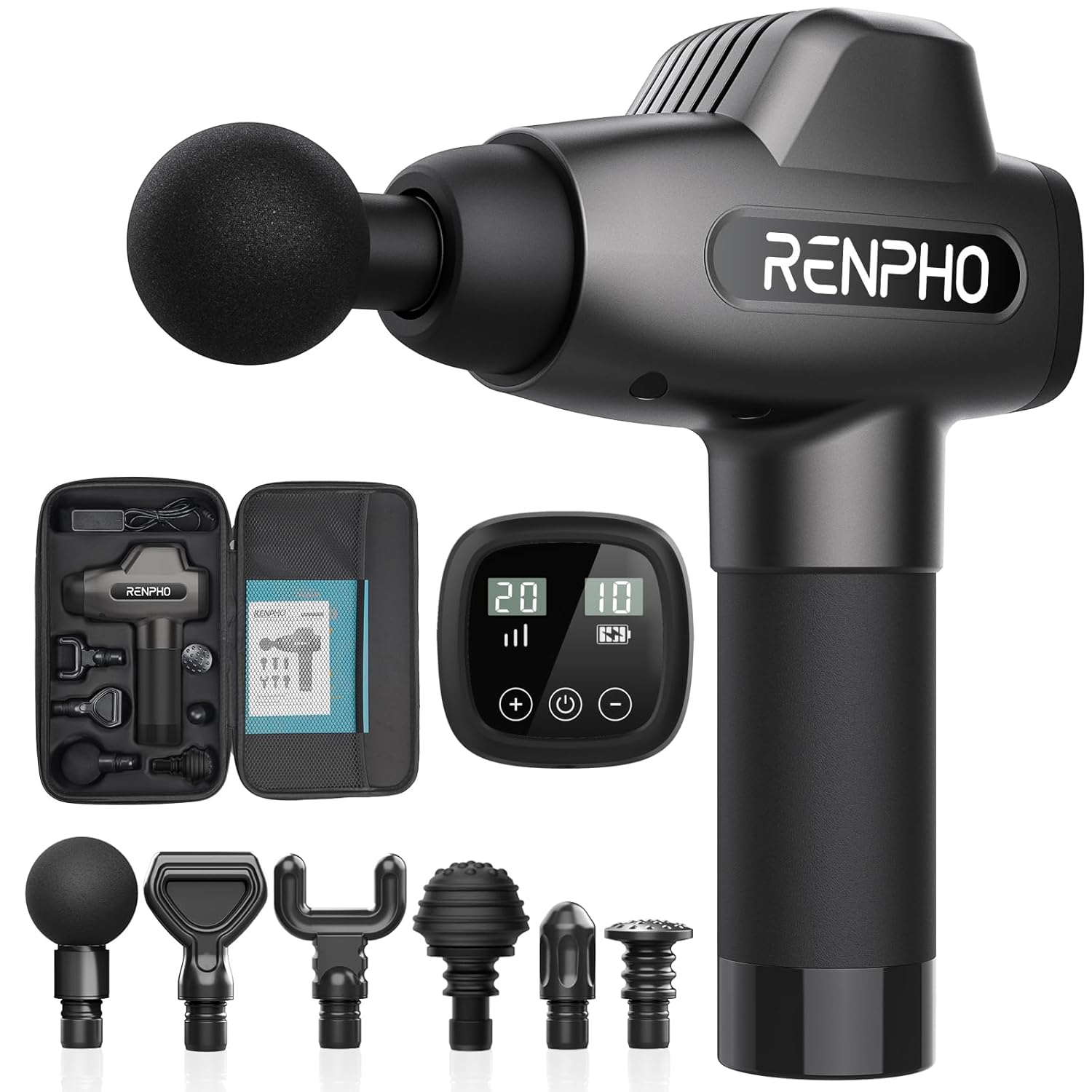 Renpho C3 Massage Gun Deep Tissue Percussion Massager for Muscle Recovery