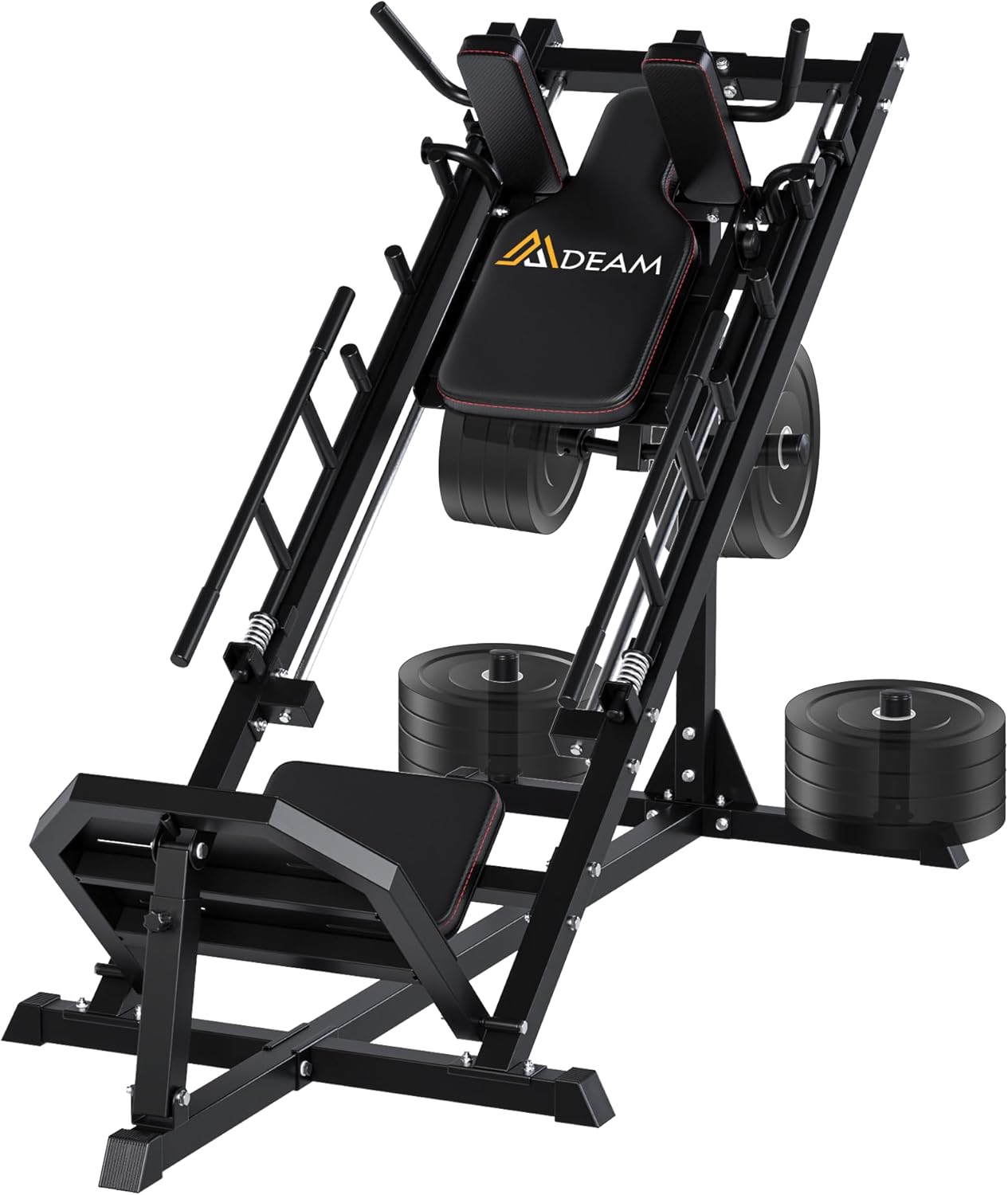 BalanceFrom Commercial Grade Plate Loaded High-Gauge Steel Adjustable Leg Press Machine With Extra Plate Storage, 1000 Pound Capacity
