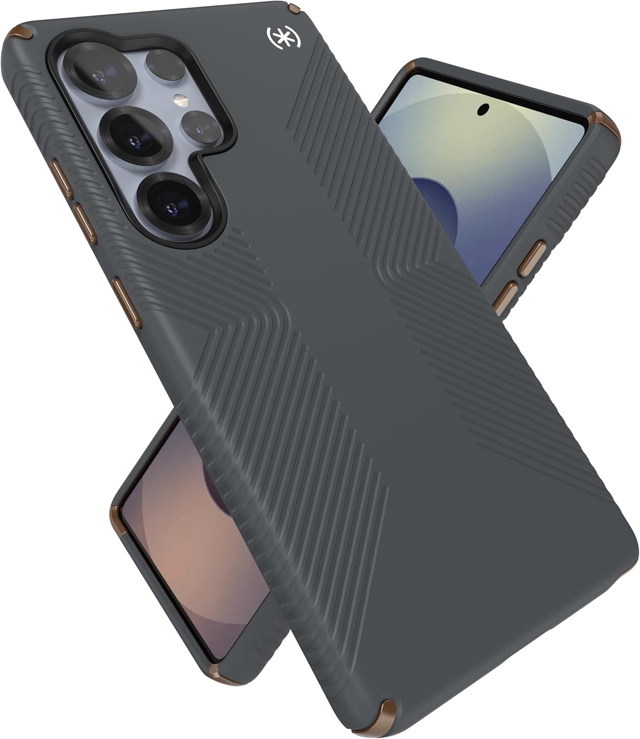 Quikcell Speck Presidio2 Grip + Magnet Case for Samsung Galaxy S25 Ultra – Black/Slate Grey/White