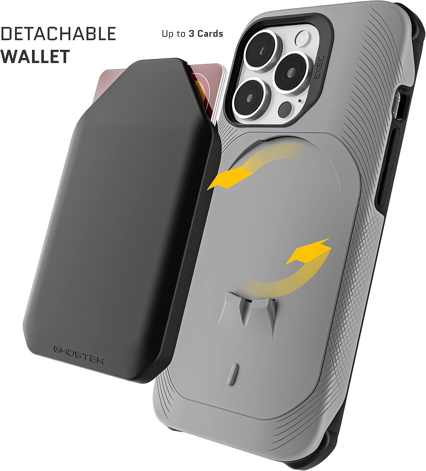 Ghostek EXEC 5 Aesthetic Magnetic Wallet Case – Slim Protective Card Holder Phone Case