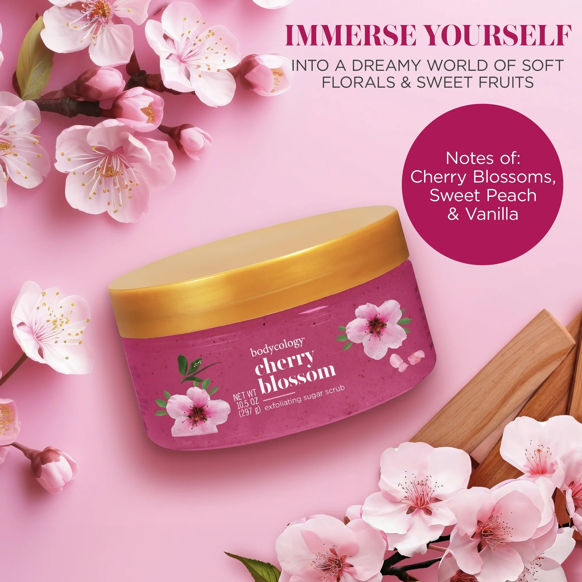 Bodycology Cherry Blossom Sugar Scrub10.5 oz