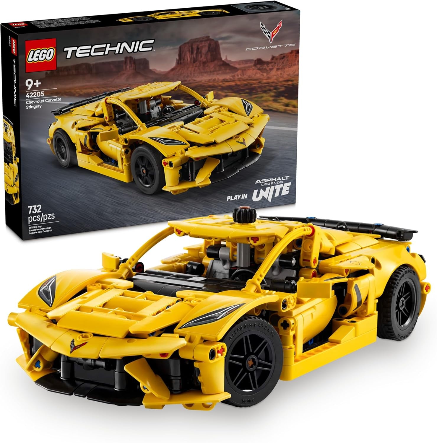 LEGO Technic Chevrolet Corvette Stingray Toy Car 42205 – Advanced Building Kit for Kids and Car Enthusiasts