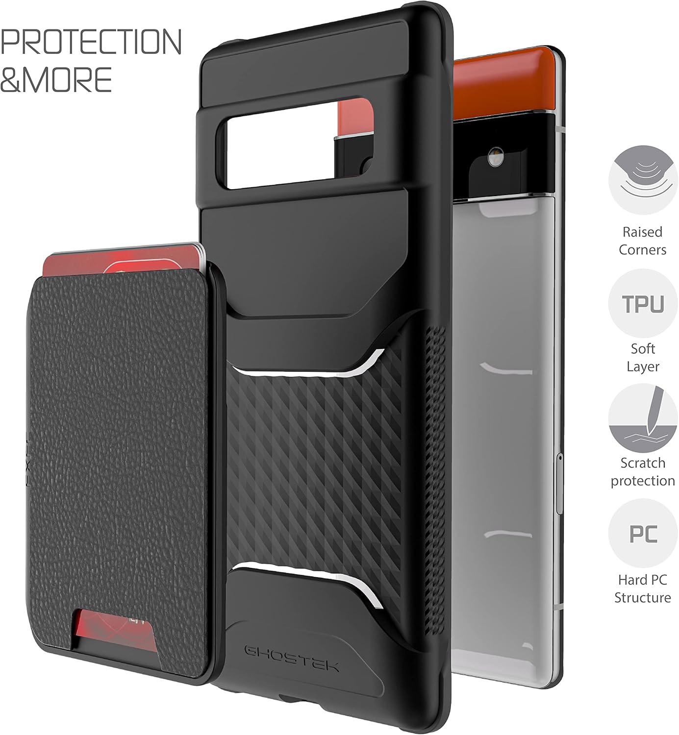 Ghostek EXEC 4th Gen Case for Google Pixel 6 Pro – Magnetic Wallet Card Holder Protective Cover