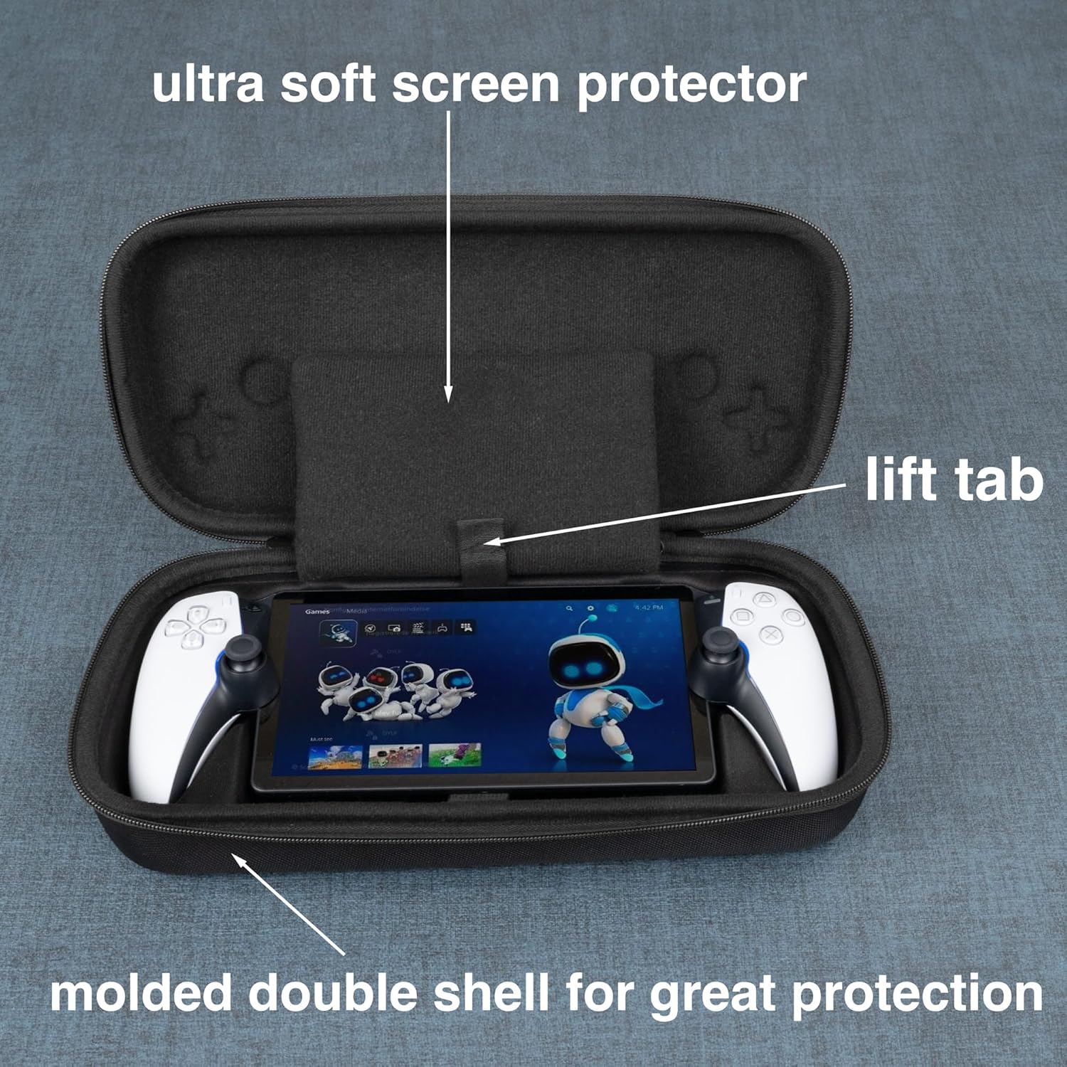 Playstation Portal Remote Player, Portable Hard Case for PS Portal - (Black)