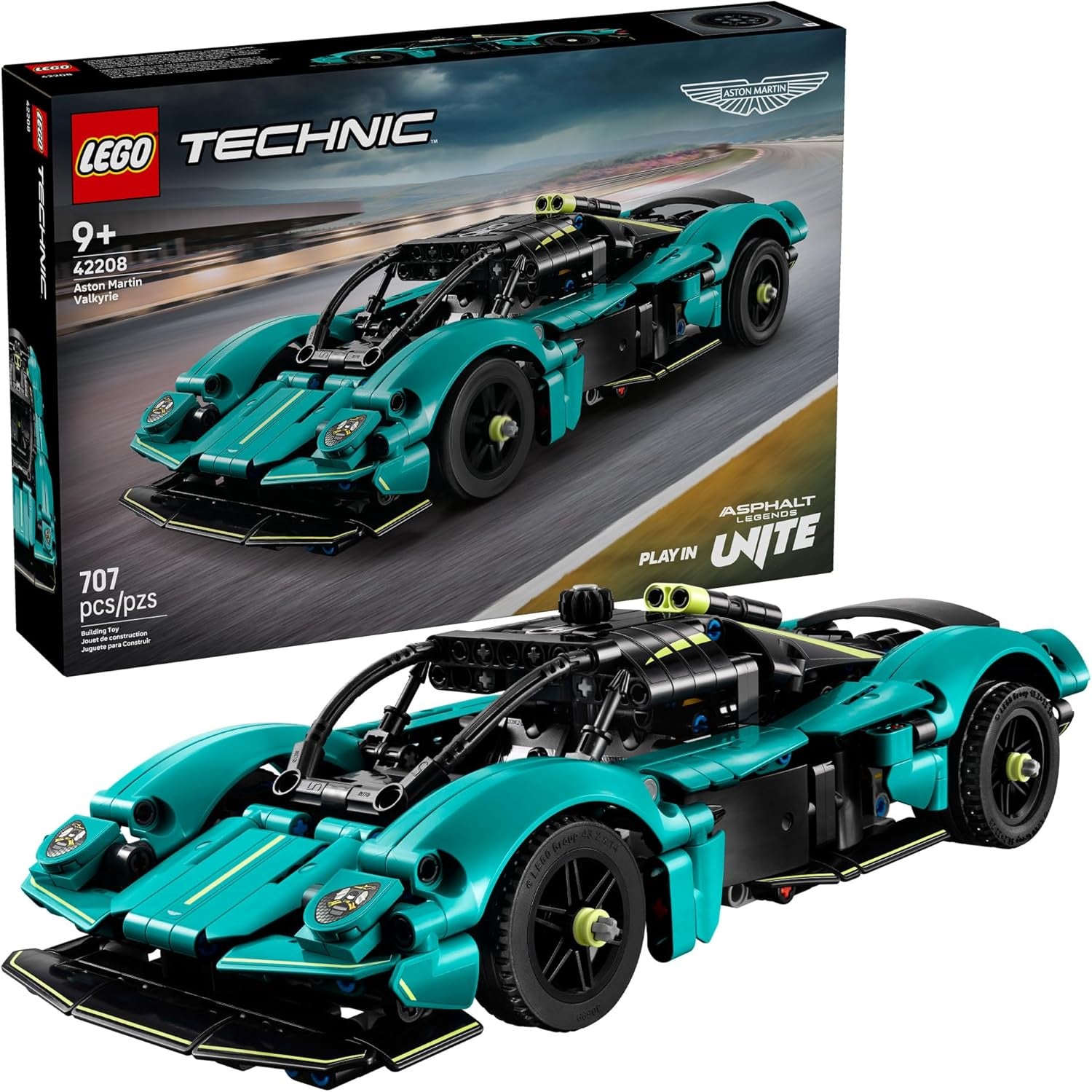 LEGO Technic Aston Martin Valkyrie Toy Car 42208 – High-Performance Hypercar Building Set for Kids and Collectors