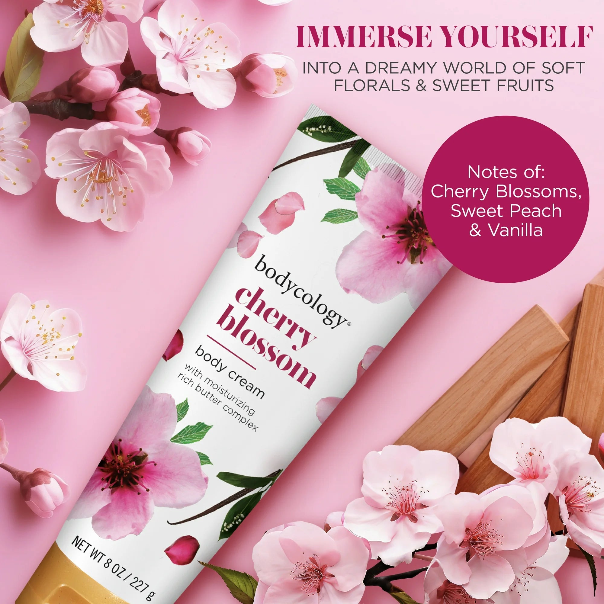 Bodycology Cherry Blossom  Body Cream 8oz