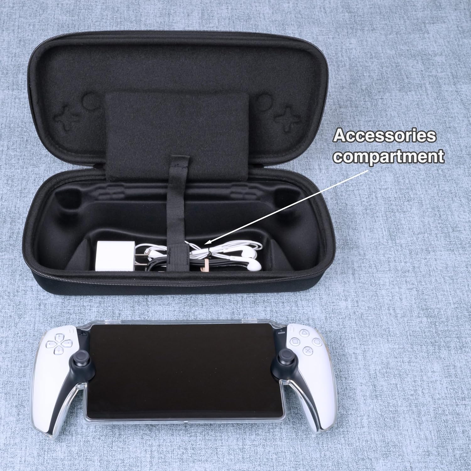 Playstation Portal Remote Player, Portable Hard Case for PS Portal - (Black)