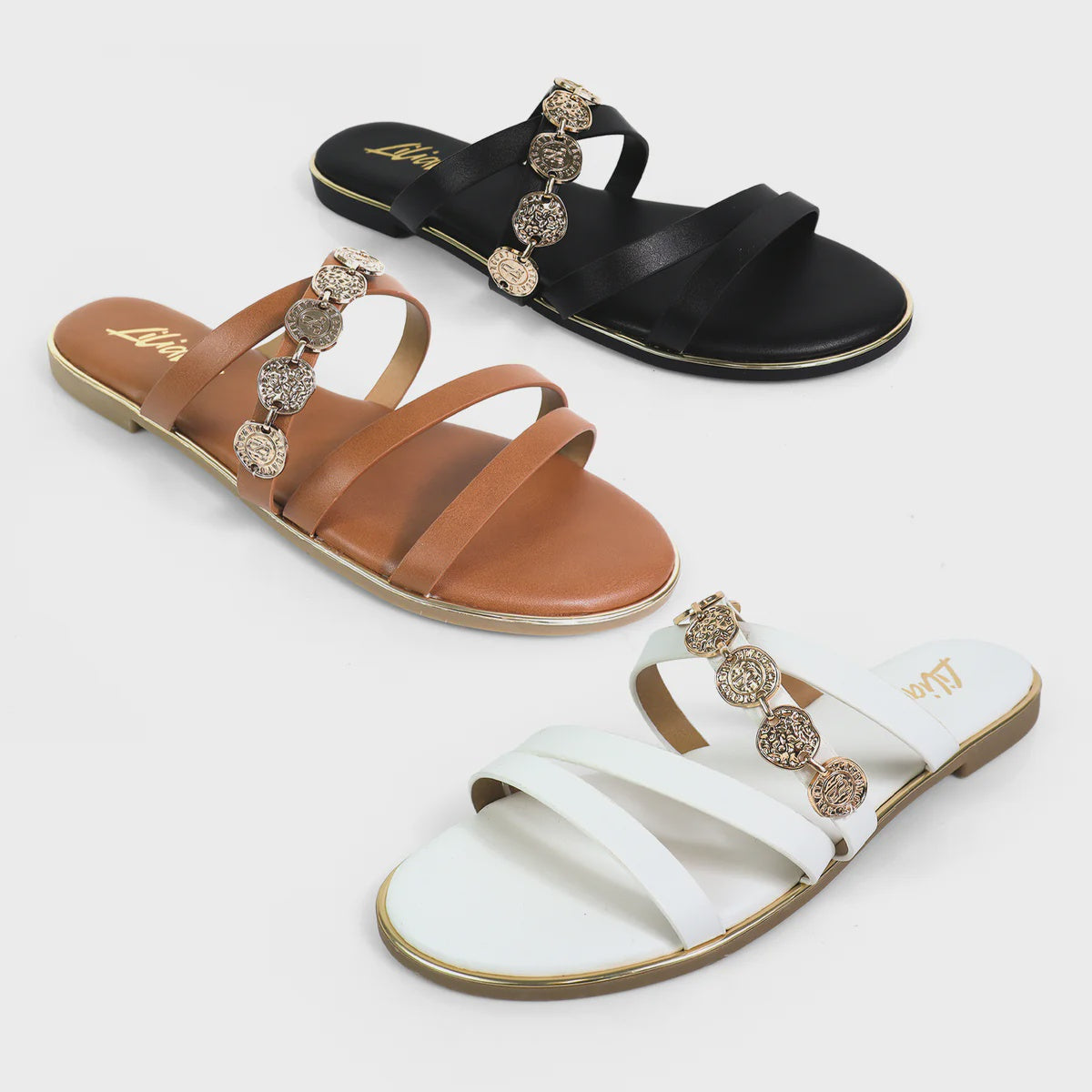 Liliana Bestia-1A Women Slip on Broad Overstrap Sandal White