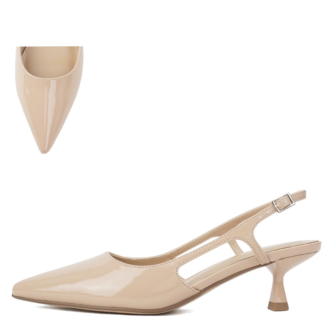 Soda Bell Beige Patent Dress Shoes