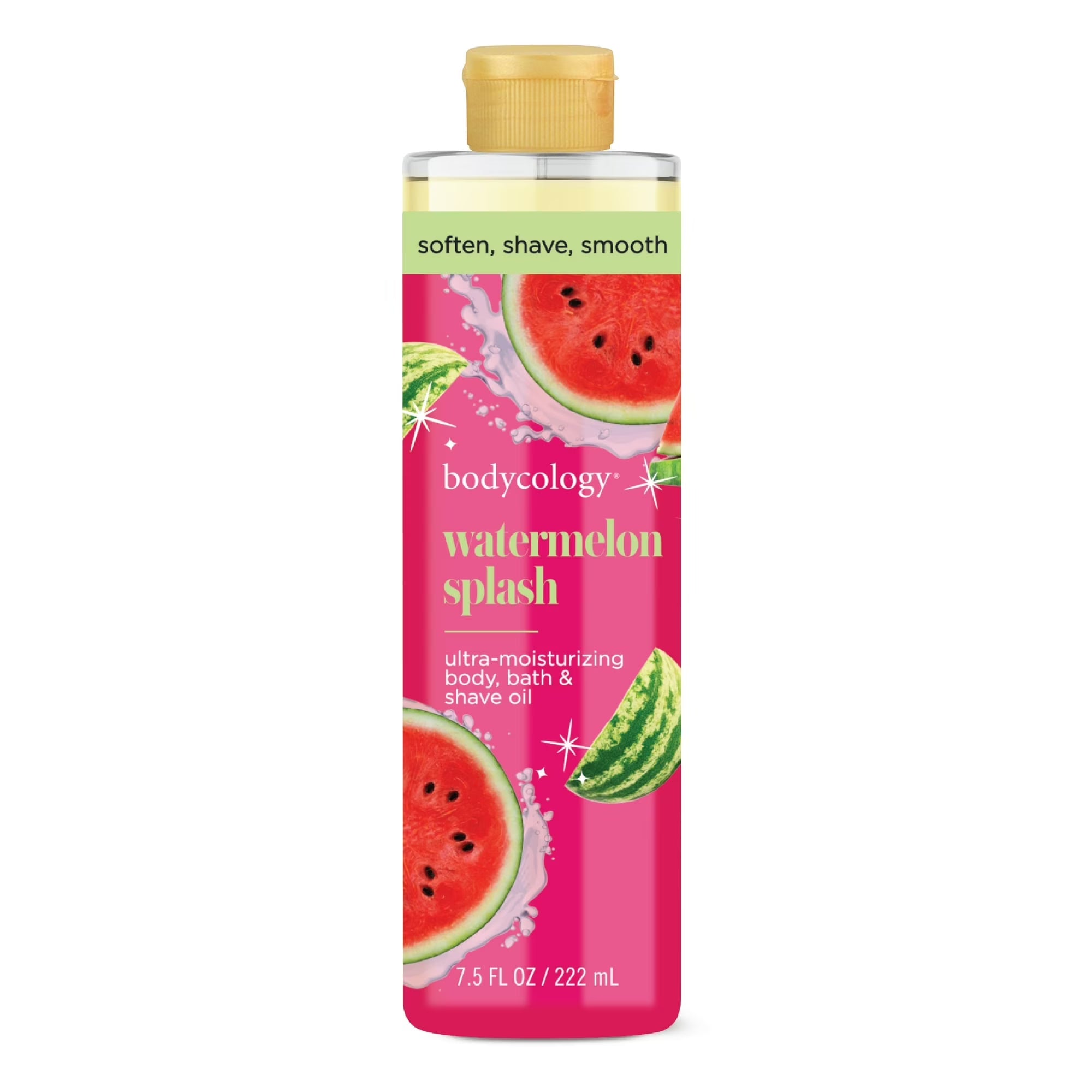 Bodycology Watermelon Ultra-Moisturizing Body, Bath & Shave Oil 7.5 fl oz – Hydrating Multi-Use Oil