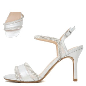 My Delicious Costume Silver/Clear Mesh Dress Sandal