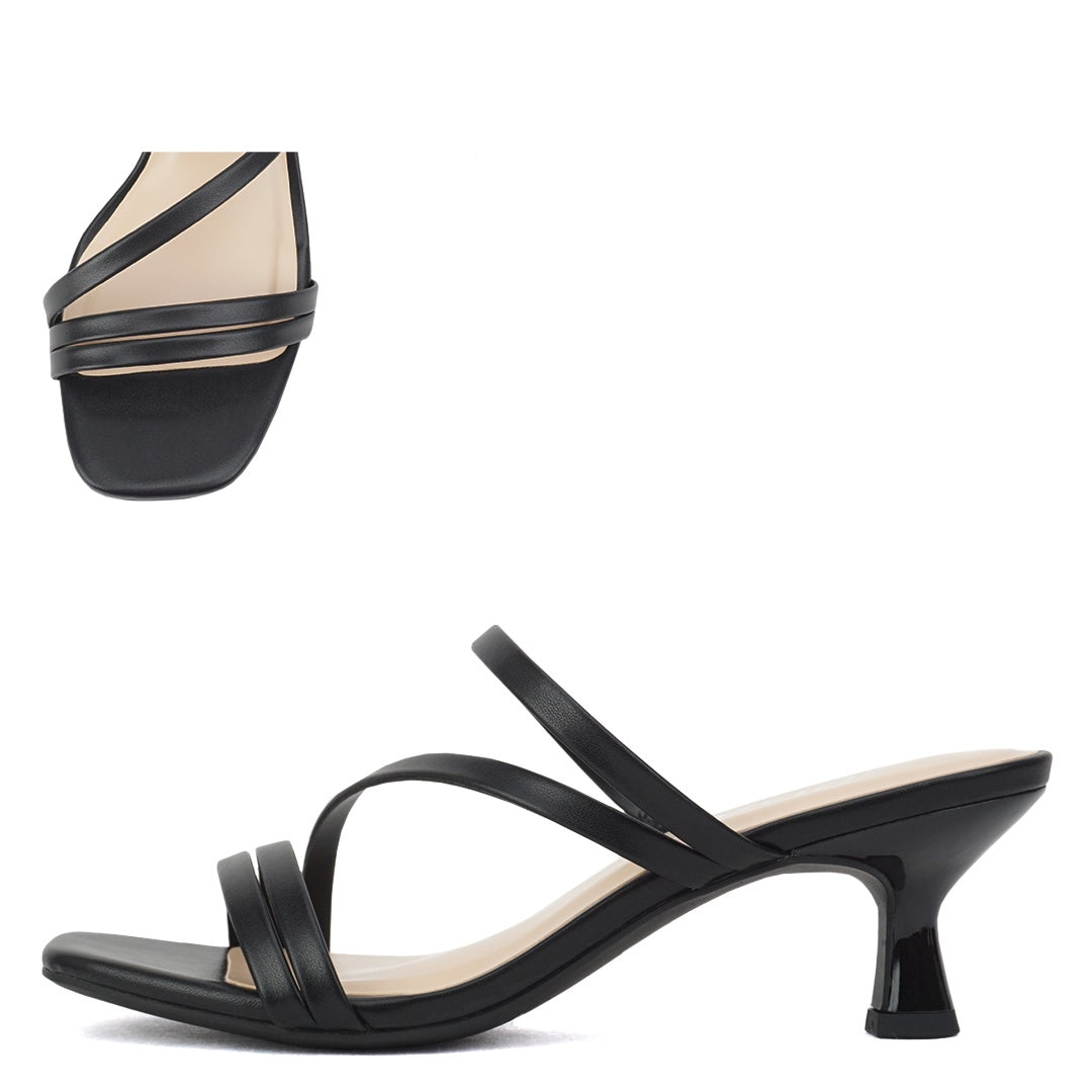 Soda Denali Women's Black PU Dress Sandal