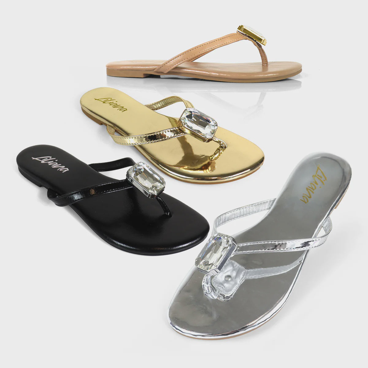 Liliana Erica-1 Strap Slide White