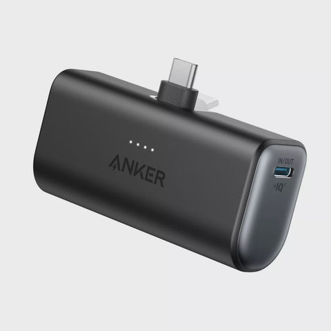 Anker Nano 5000mAh 22.5W Black Power Bank with Built-in USB-C Connector- A1653H11-1