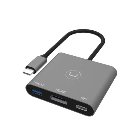 Unno Tekno Hub Type C 3-in-1 HDMI USB 3.0 PD Adapter HB1101GY