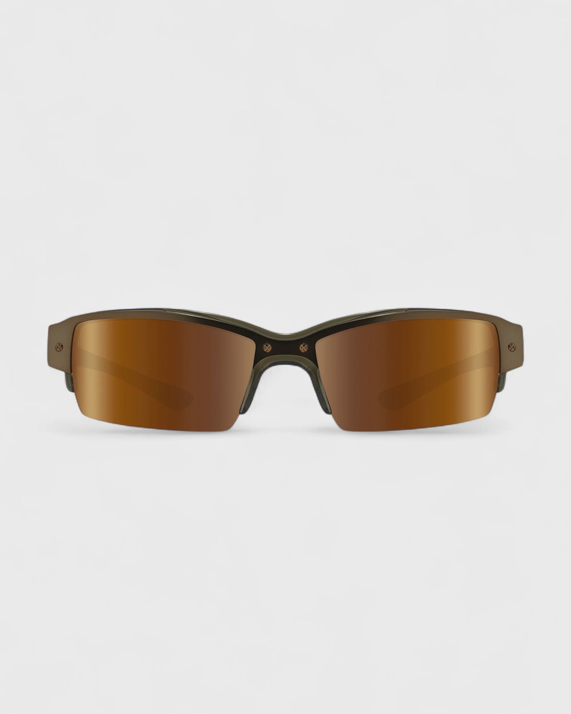 Serengeti Revo Ad Astra 6012 08 BR Crystal Olive Gold – Polarized Designer Sunglasses with Terra Brown Mirror Lenses