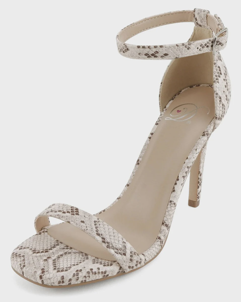 My Delicious Jaiden Bone Kiss Snake Dress Sandal