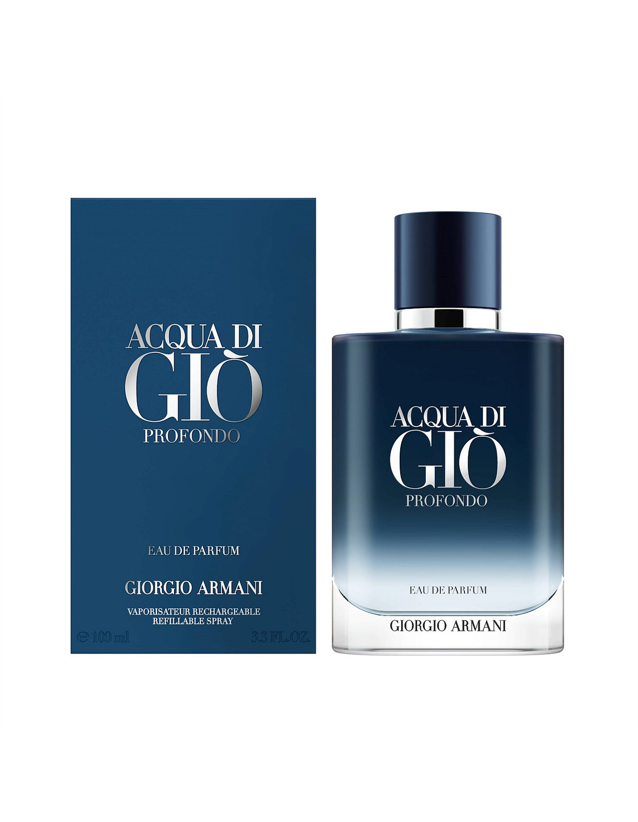 Giorgio Armani Acqua Di Gio Profondo Eau de Parfum 100ml for Men – Deep Marine Aromatic Woody Fragrance