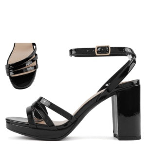 My Delicious Melinda-Black Patent Dress Sandal
